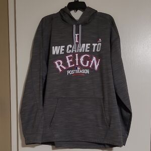 Majestic MLB Texas Rangers Gray Postseason Hoodie, XL